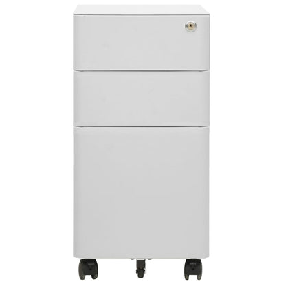 Mobile File Cabinet Light Grey 30x45x59 cm Steel