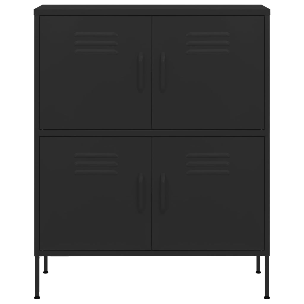 Storage Cabinet Black 80x35x101.5 cm Steel