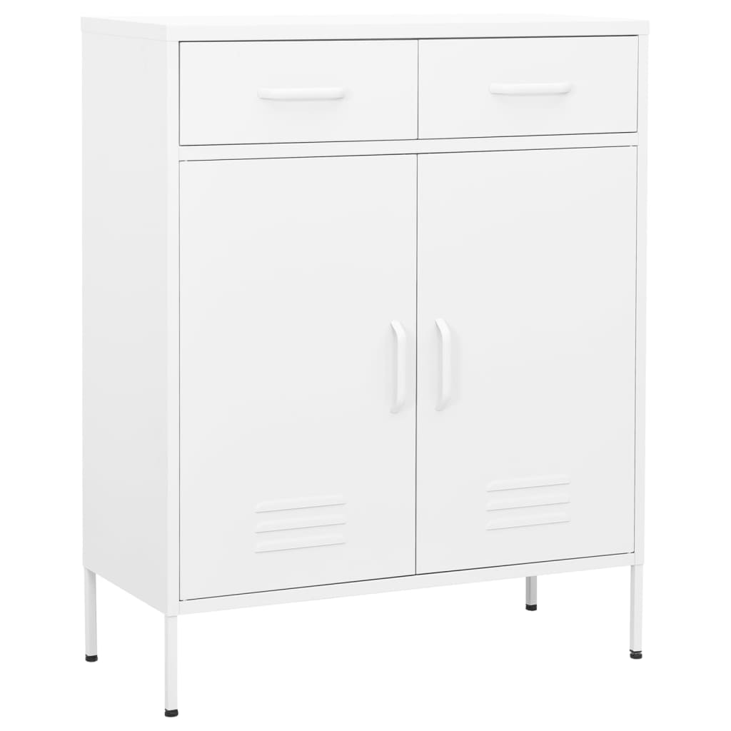 Storage Cabinet White 80x35x101.5 cm Steel