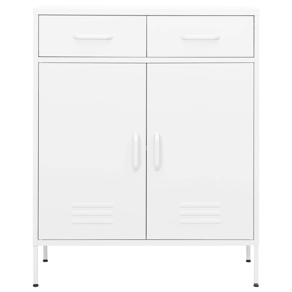 Storage Cabinet White 80x35x101.5 cm Steel