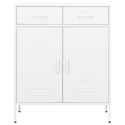 Storage Cabinet White 80x35x101.5 cm Steel