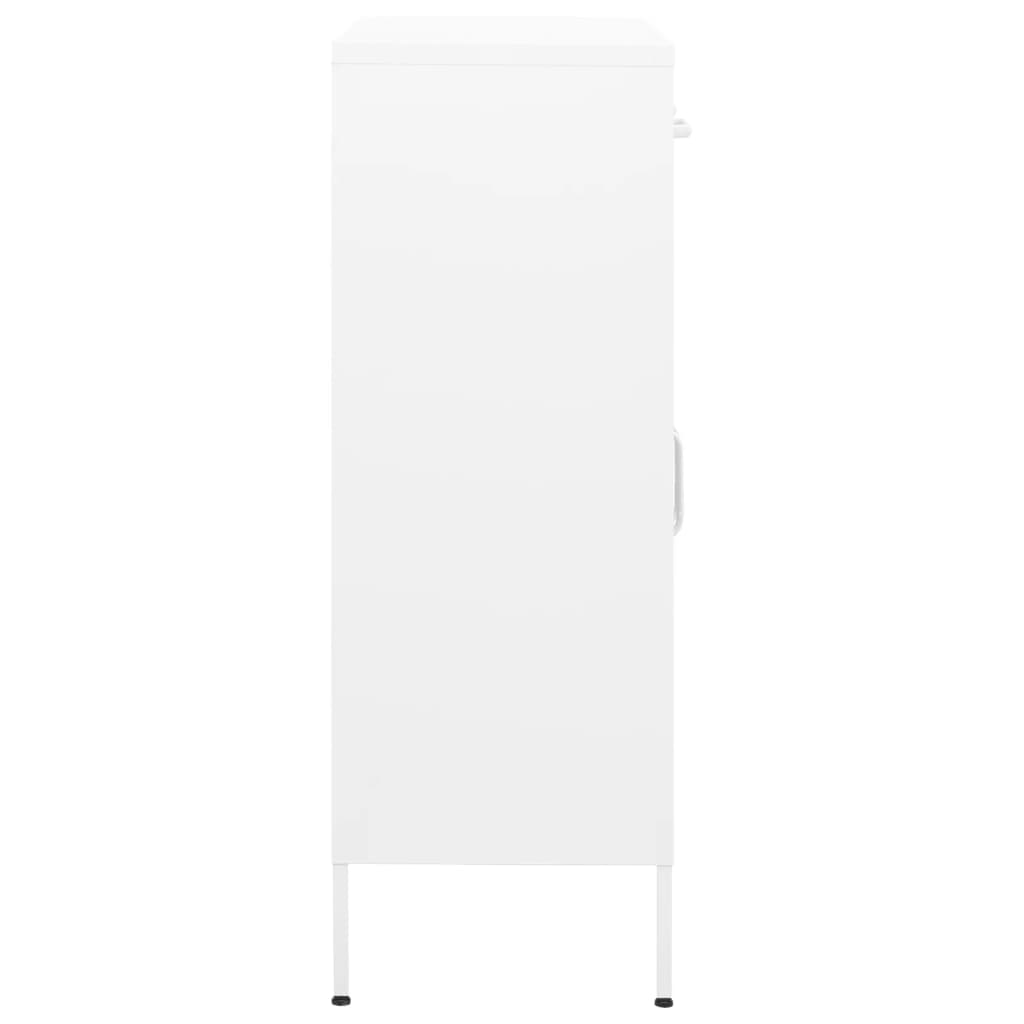 Storage Cabinet White 80x35x101.5 cm Steel