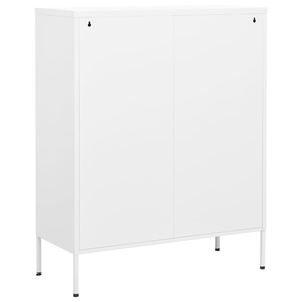 Storage Cabinet White 80x35x101.5 cm Steel