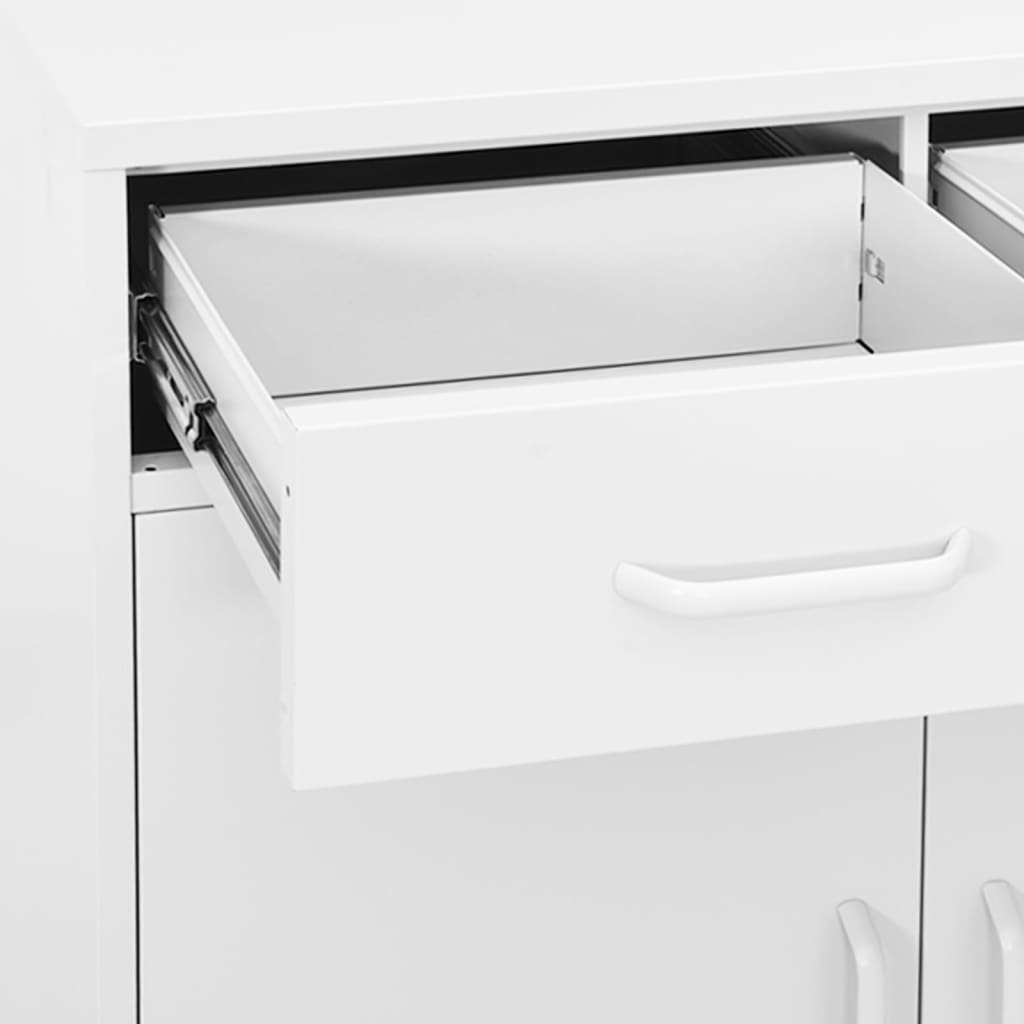 Storage Cabinet White 80x35x101.5 cm Steel