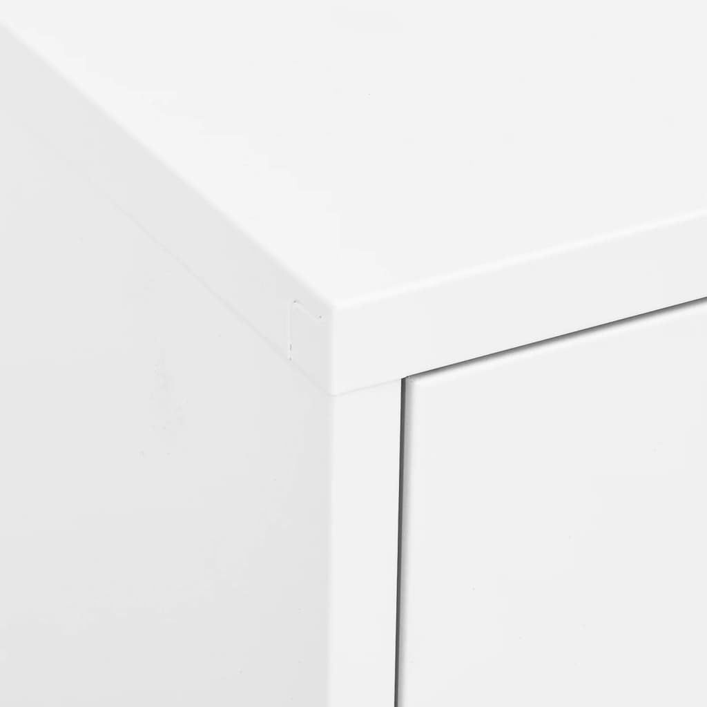 Storage Cabinet White 80x35x101.5 cm Steel