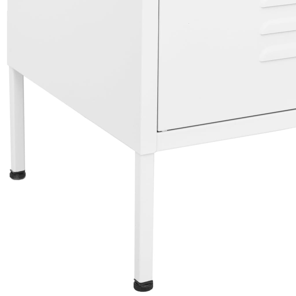 Storage Cabinet White 80x35x101.5 cm Steel