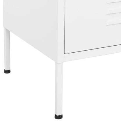 Storage Cabinet White 80x35x101.5 cm Steel