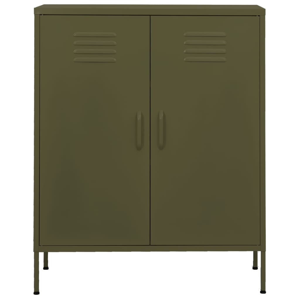 Storage Cabinet Olive Green 80x35x101.5 cm Steel