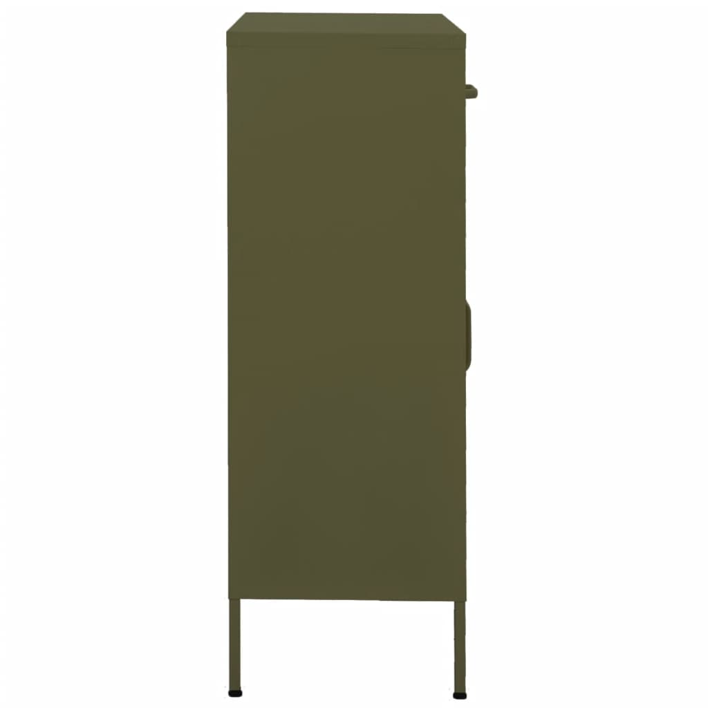 Storage Cabinet Olive Green 80x35x101.5 cm Steel