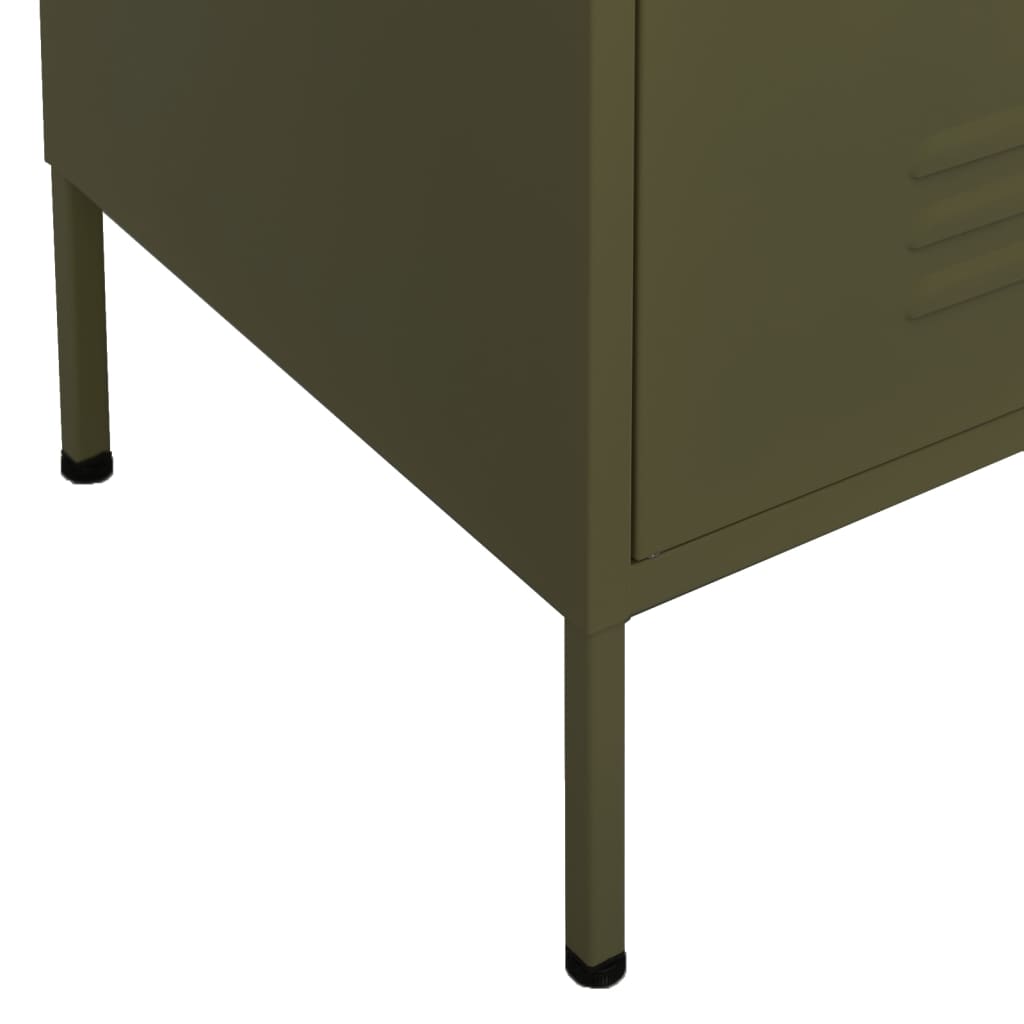 Storage Cabinet Olive Green 80x35x101.5 cm Steel