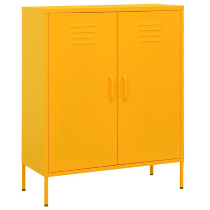 Storage Cabinet Mustard Yellow 80x35x101.5 cm Steel