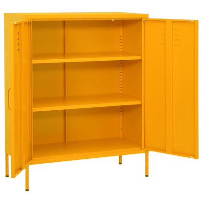 Storage Cabinet Mustard Yellow 80x35x101.5 cm Steel