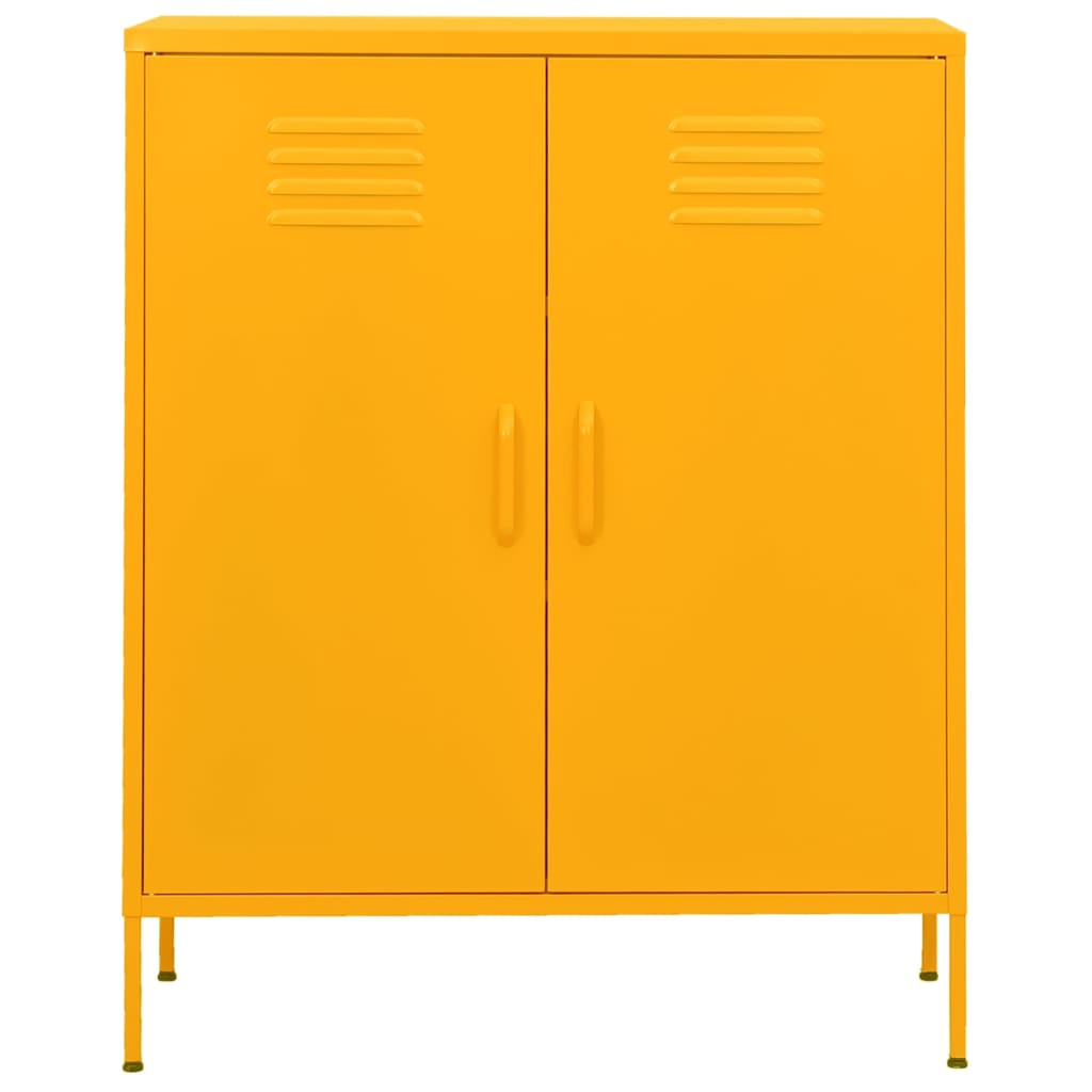 Storage Cabinet Mustard Yellow 80x35x101.5 cm Steel