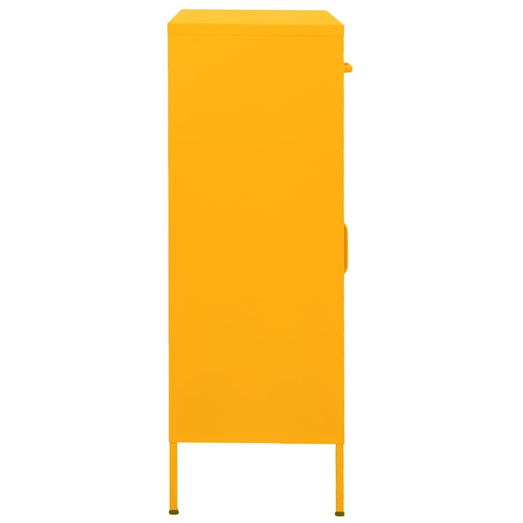 Storage Cabinet Mustard Yellow 80x35x101.5 cm Steel