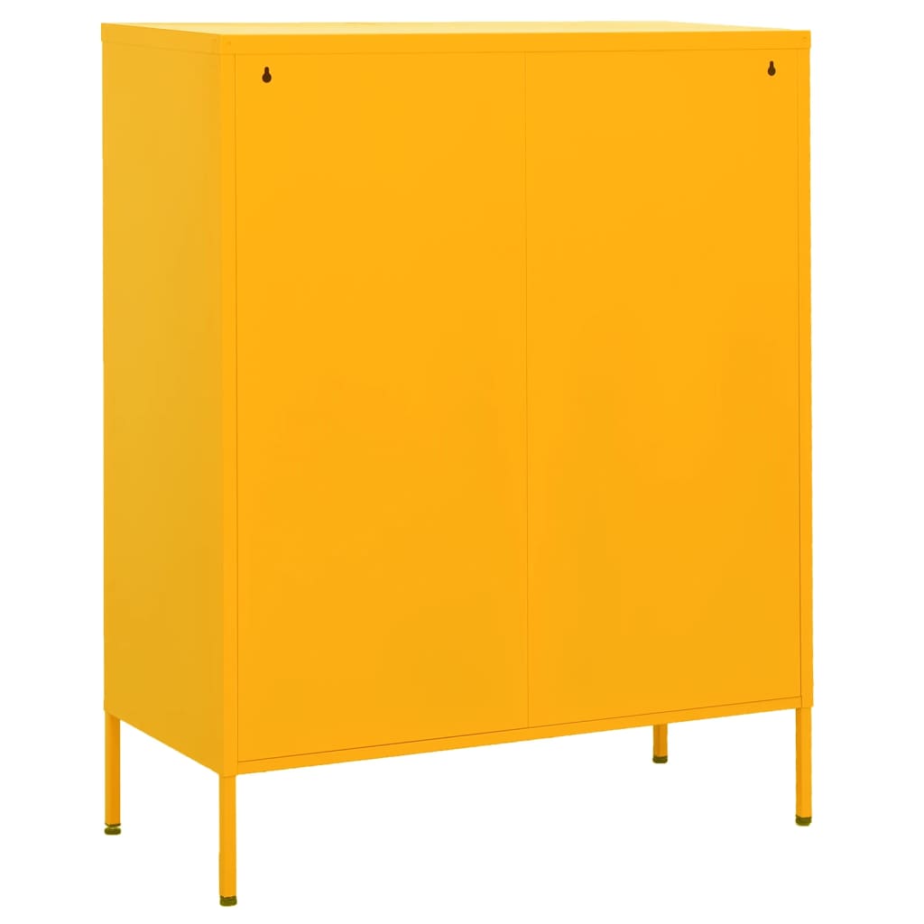 Storage Cabinet Mustard Yellow 80x35x101.5 cm Steel