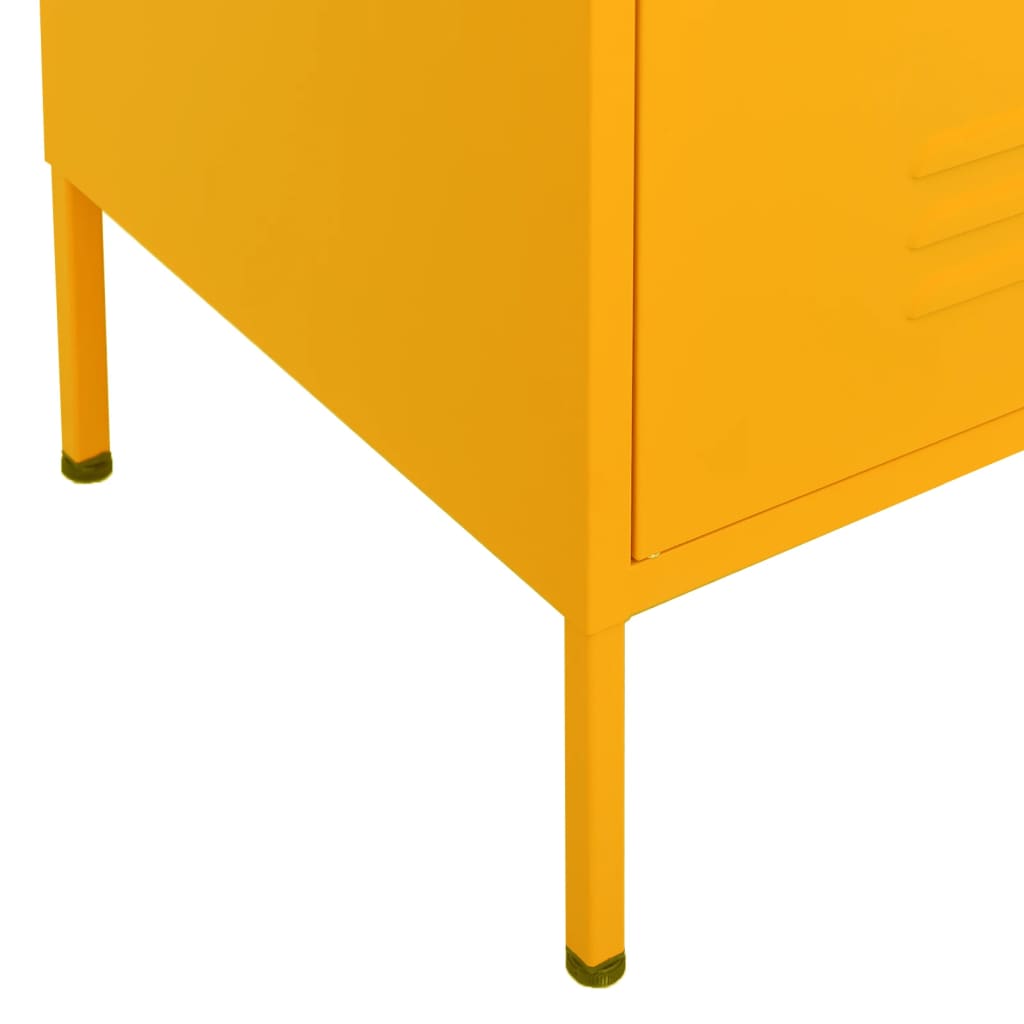 Storage Cabinet Mustard Yellow 80x35x101.5 cm Steel