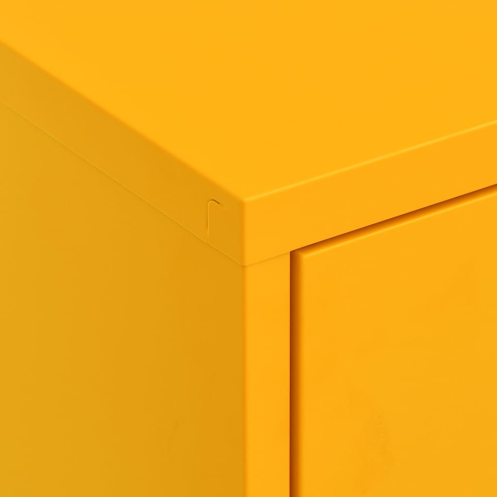 Storage Cabinet Mustard Yellow 80x35x101.5 cm Steel