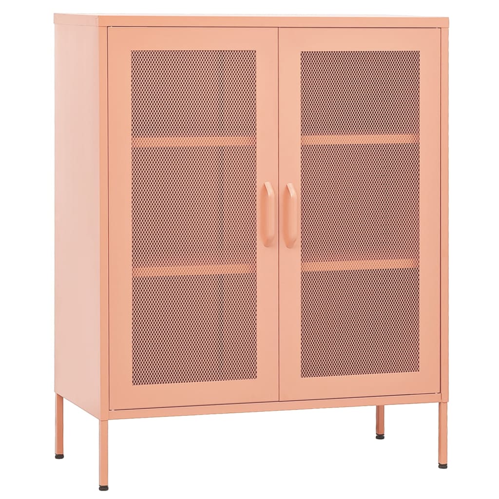 Storage Cabinet Pink 80x35x101.5 cm Steel