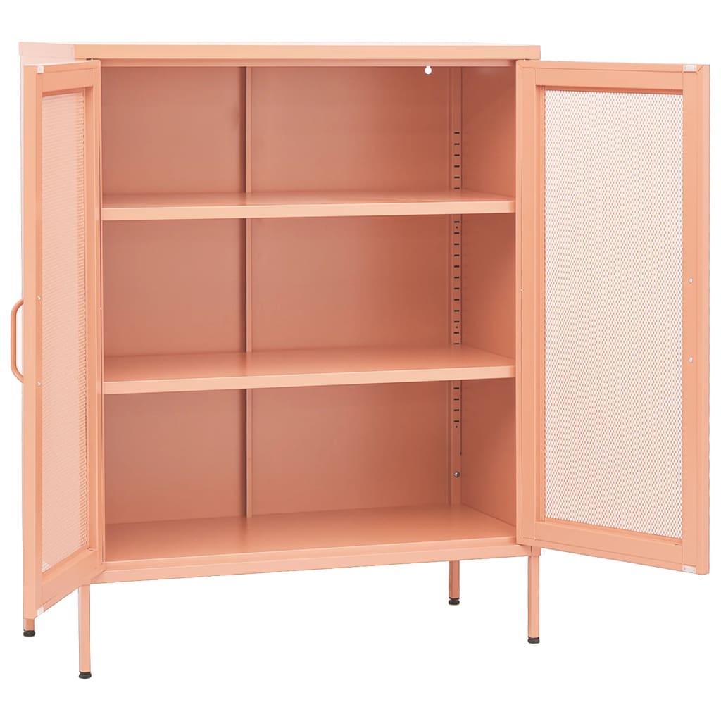 Storage Cabinet Pink 80x35x101.5 cm Steel