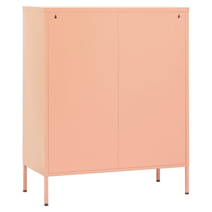 Storage Cabinet Pink 80x35x101.5 cm Steel