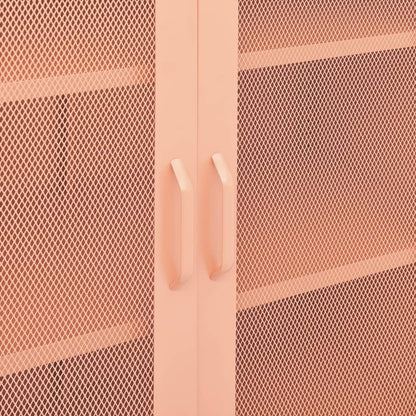 Storage Cabinet Pink 80x35x101.5 cm Steel