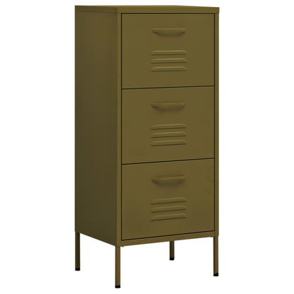 Storage Cabinet Olive Green 42.5x35x101.5 cm Steel