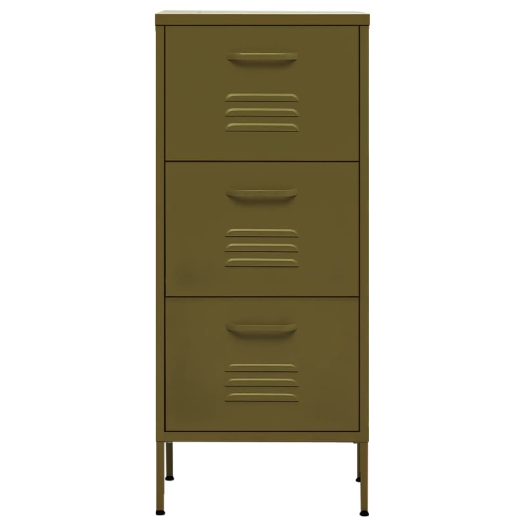 Storage Cabinet Olive Green 42.5x35x101.5 cm Steel