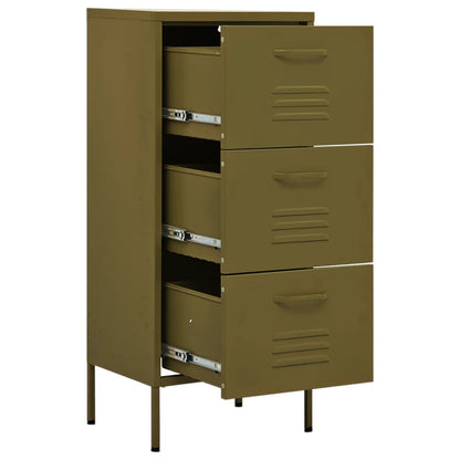 Storage Cabinet Olive Green 42.5x35x101.5 cm Steel