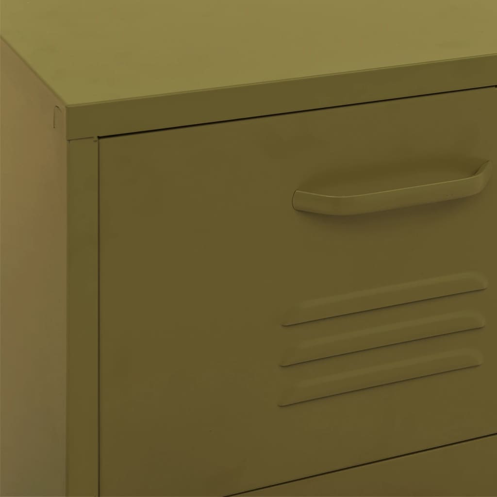 Storage Cabinet Olive Green 42.5x35x101.5 cm Steel