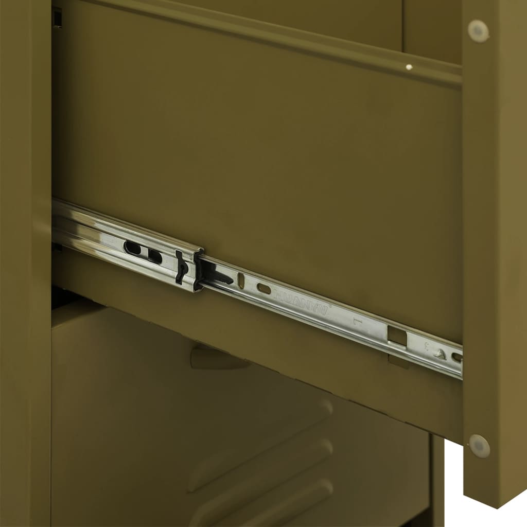 Storage Cabinet Olive Green 42.5x35x101.5 cm Steel