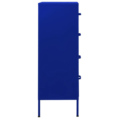 Chest of Drawers Navy Blue 80x35x101.5 cm Steel