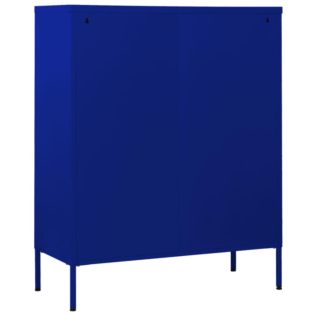 Chest of Drawers Navy Blue 80x35x101.5 cm Steel