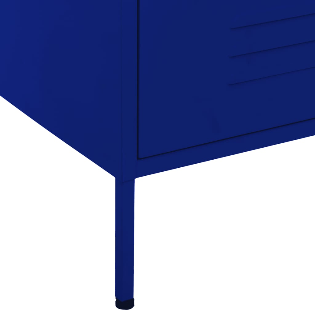 Chest of Drawers Navy Blue 80x35x101.5 cm Steel