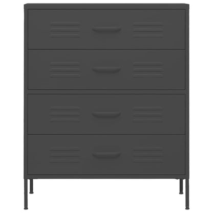 Chest of Drawers Anthracite 80x35x101.5 cm Steel