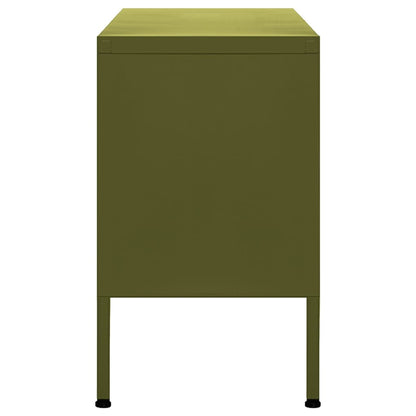 TV Cabinet Olive Green 105x35x50 cm Steel