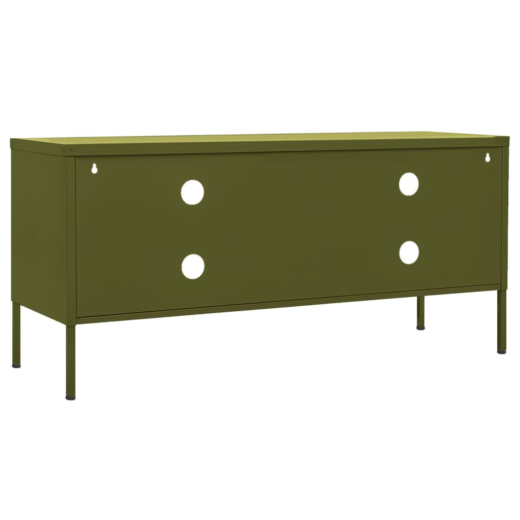 TV Cabinet Olive Green 105x35x50 cm Steel