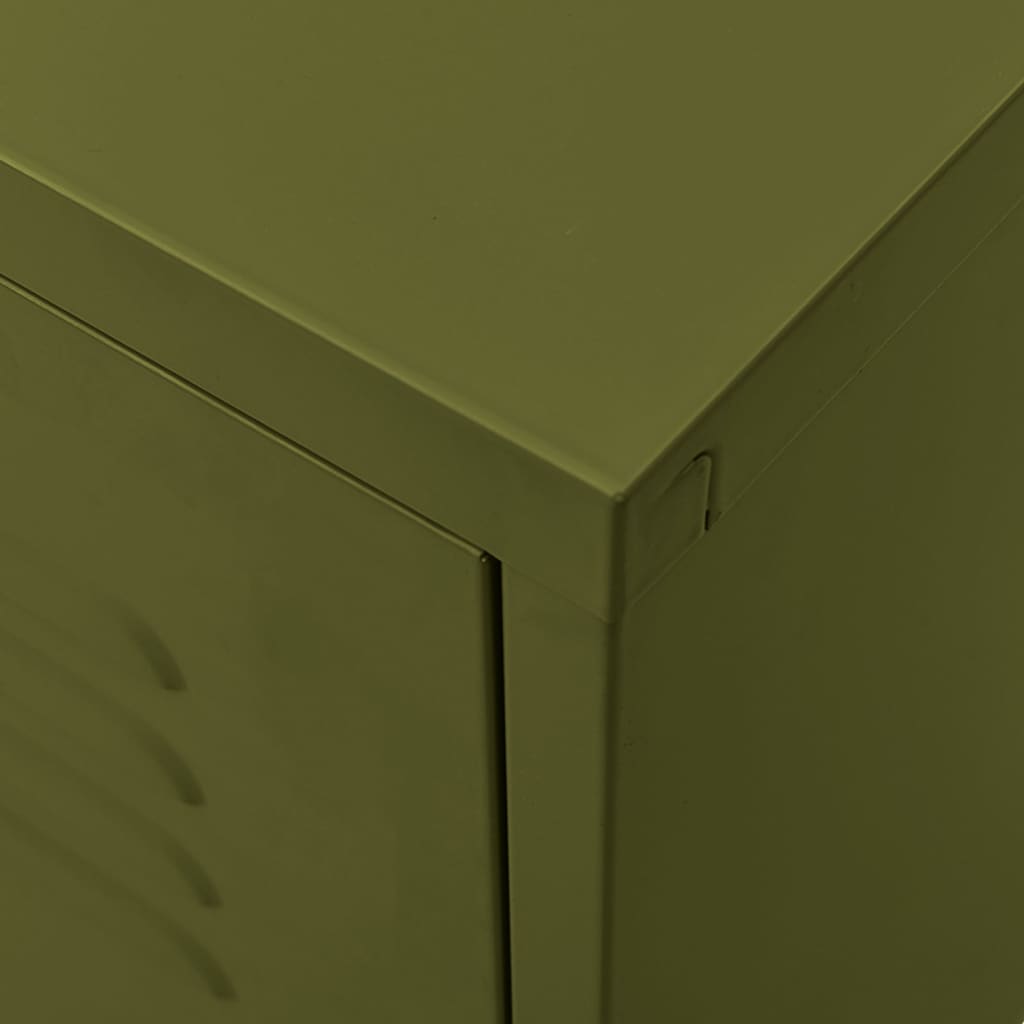 TV Cabinet Olive Green 105x35x50 cm Steel