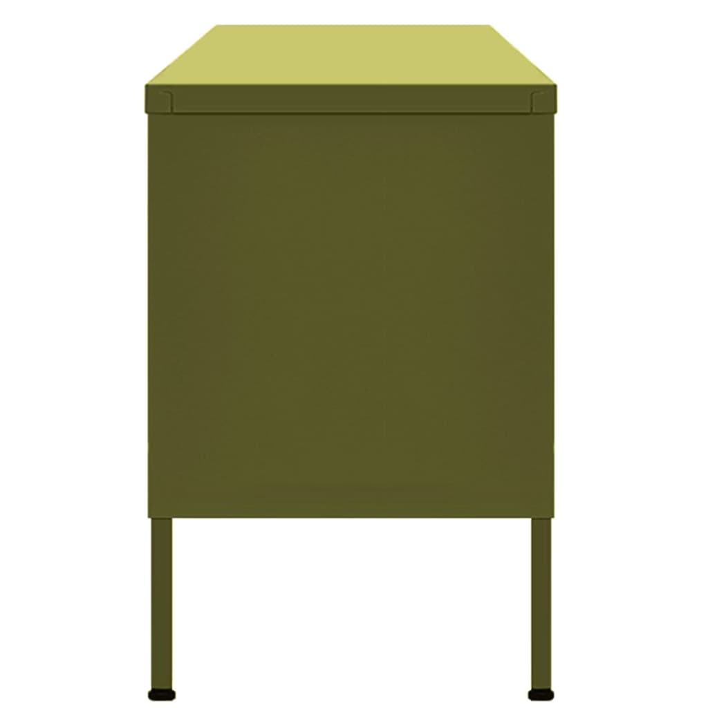 TV Cabinet Olive Green 105x35x50 cm Steel