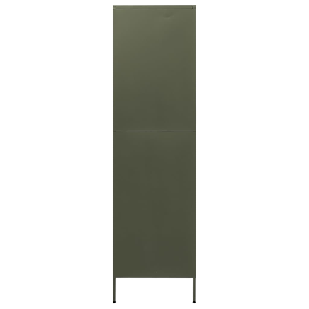 Wardrobe Olive Green 90x50x180 cm Steel