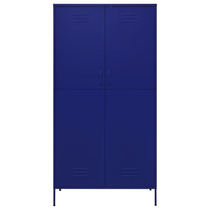 Wardrobe Navy Blue 90x50x180 cm Steel