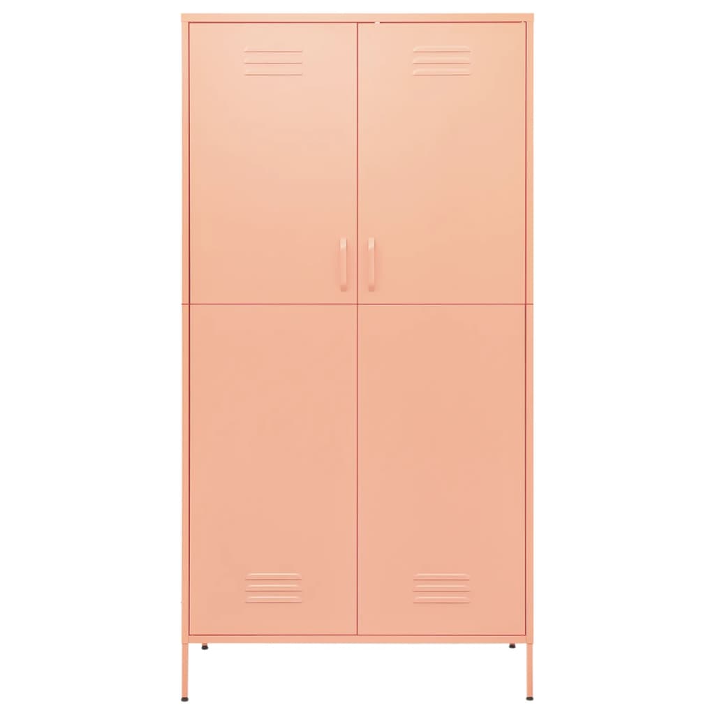 Wardrobe Pink 90x50x180 cm Steel