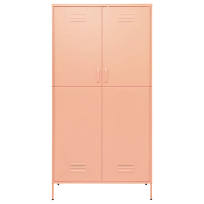 Wardrobe Pink 90x50x180 cm Steel