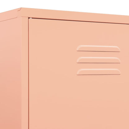 Wardrobe Pink 90x50x180 cm Steel