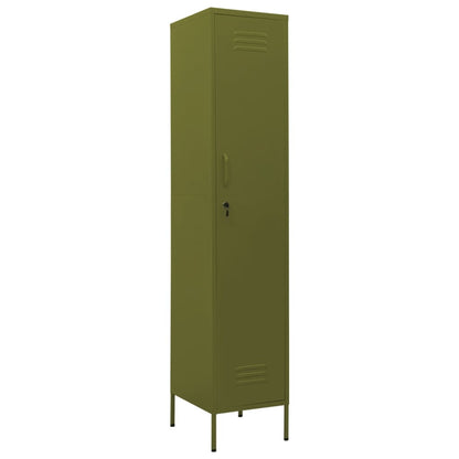 Locker Cabinet Olive Green 35x46x180 cm Steel