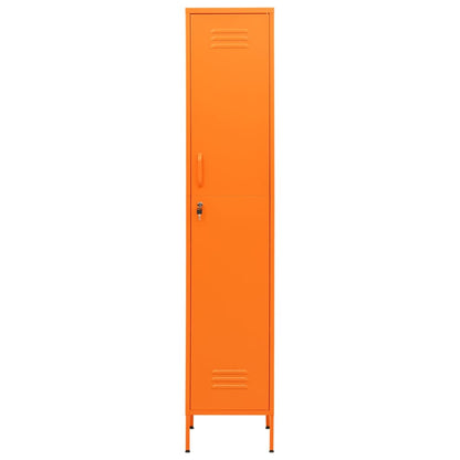 Locker Cabinet Orange 35x46x180 cm Steel