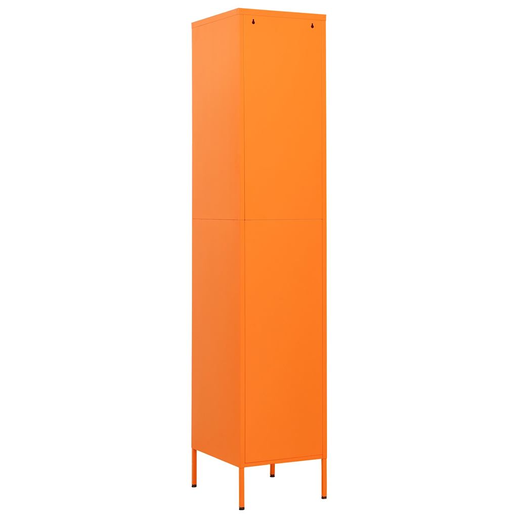 Locker Cabinet Orange 35x46x180 cm Steel