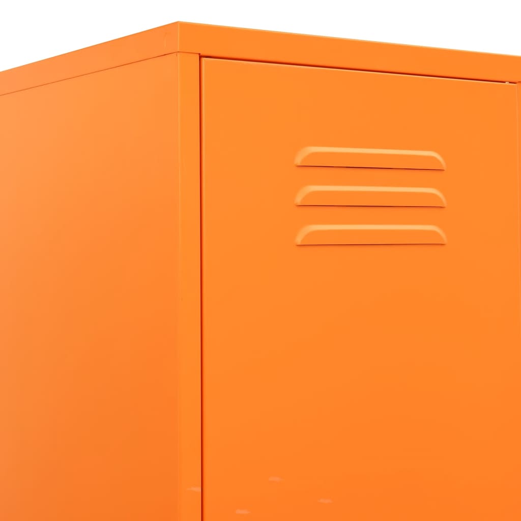 Locker Cabinet Orange 35x46x180 cm Steel