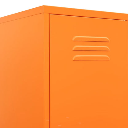 Locker Cabinet Orange 35x46x180 cm Steel