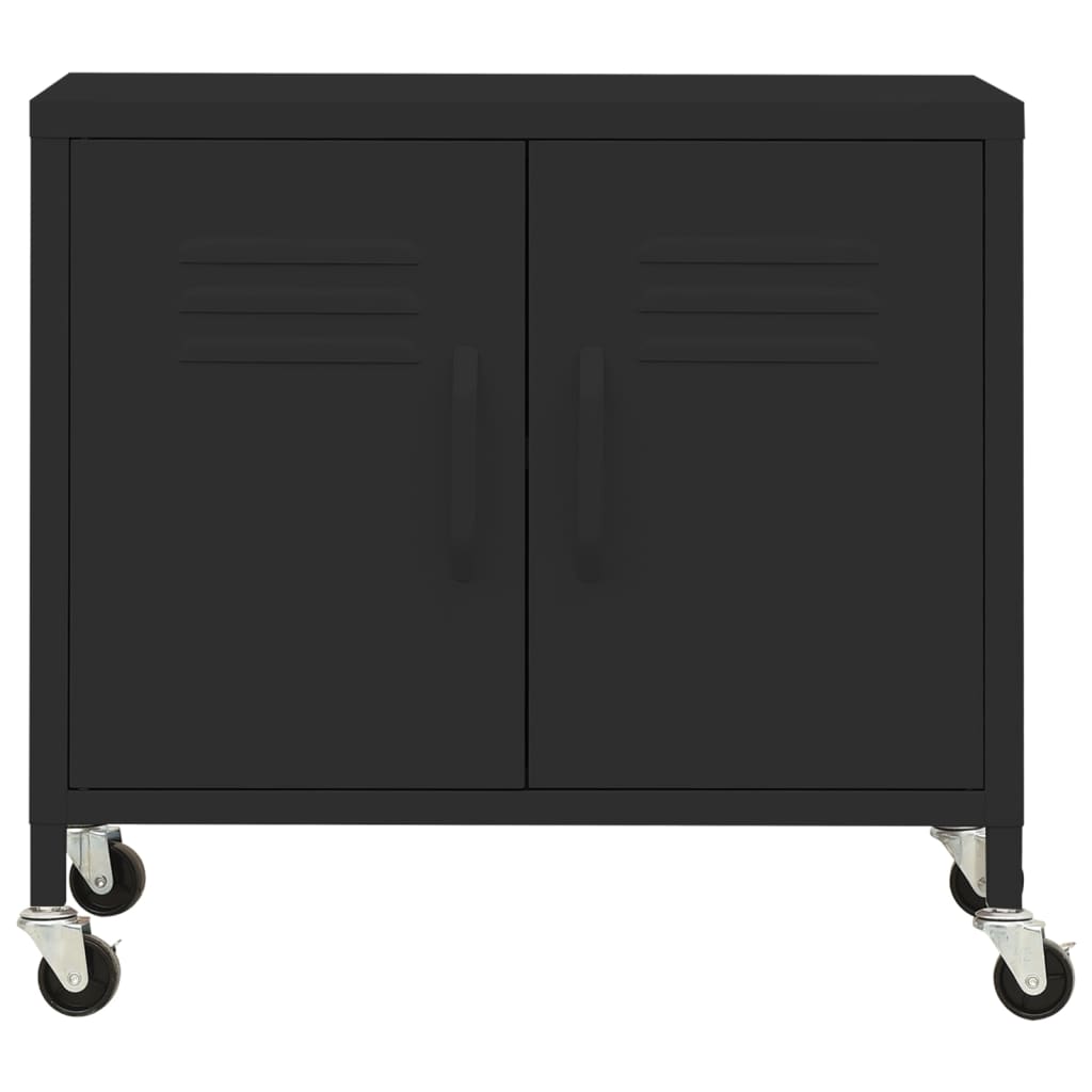 Storage Cabinet Black 60x35x56 cm Steel