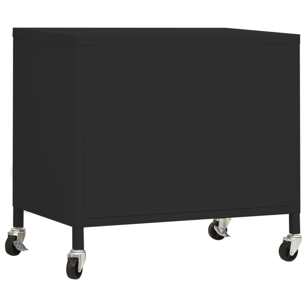 Storage Cabinet Black 60x35x56 cm Steel